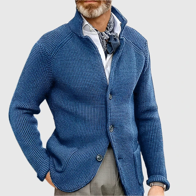 Victor – Knit Button-Up Cardigan for Men