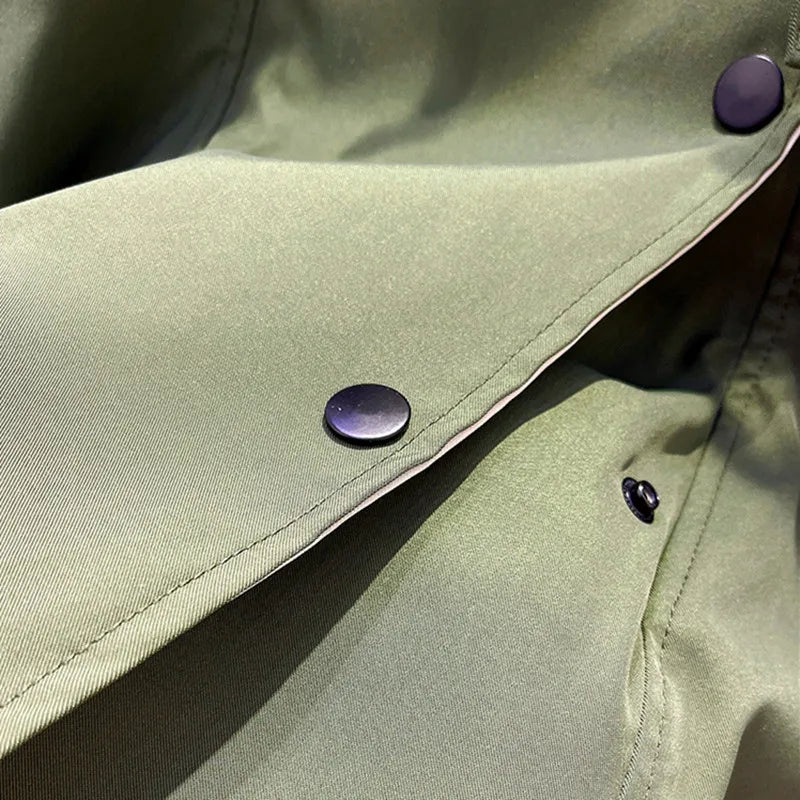 Lieselotte – Two-Tone Hooded A-Line Jacket for Women