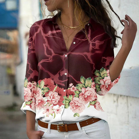 Viondra – BloomPrint Statement Shirt