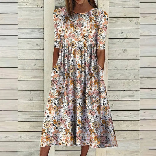 Antonia – Vintage Bloom Midi Dress