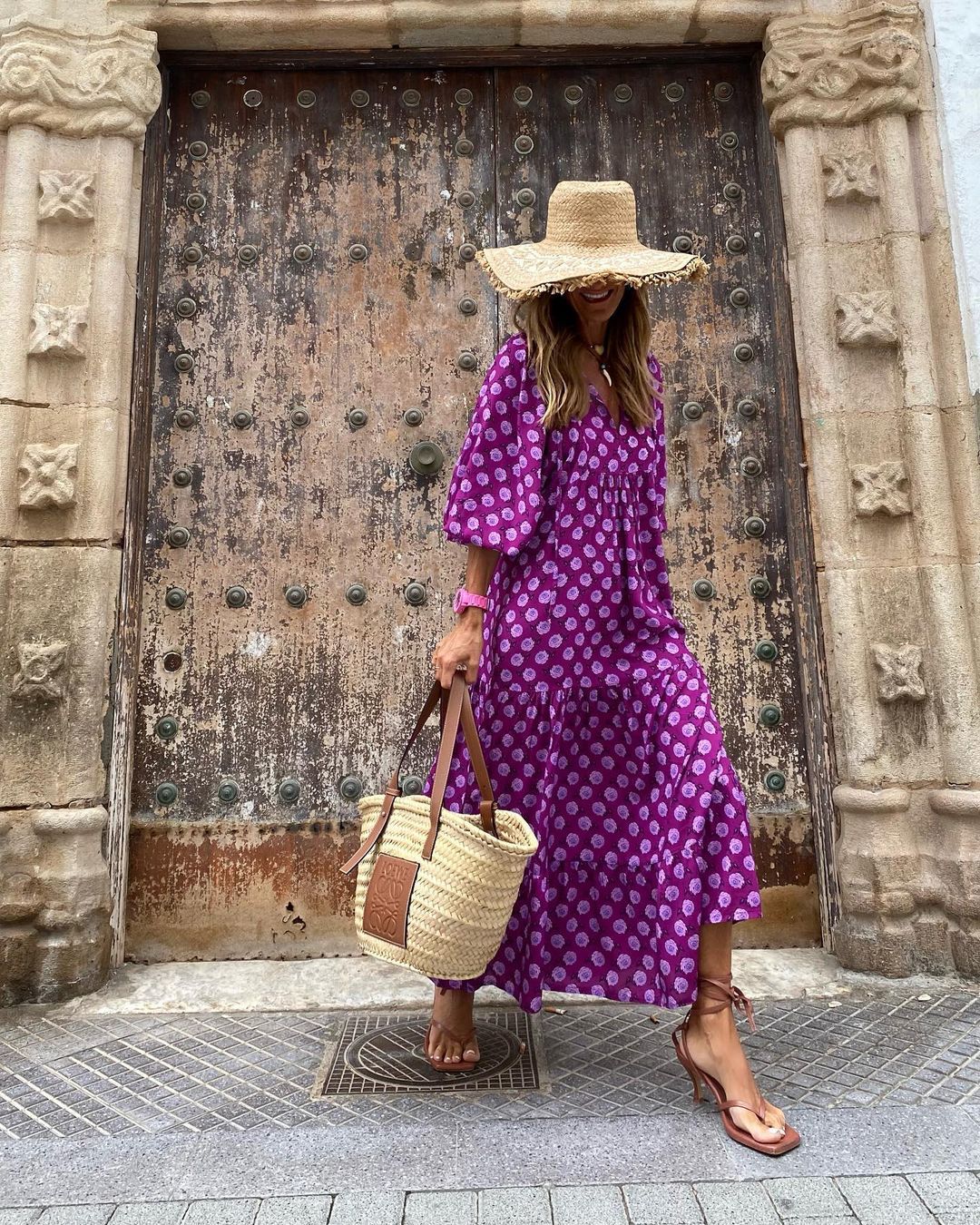 Solviera – Boho Geometric Print Maxi Kaftan Dress for Women