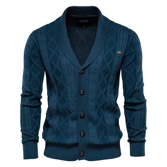 Jeremiah – Cable Knit Cardigan for Men