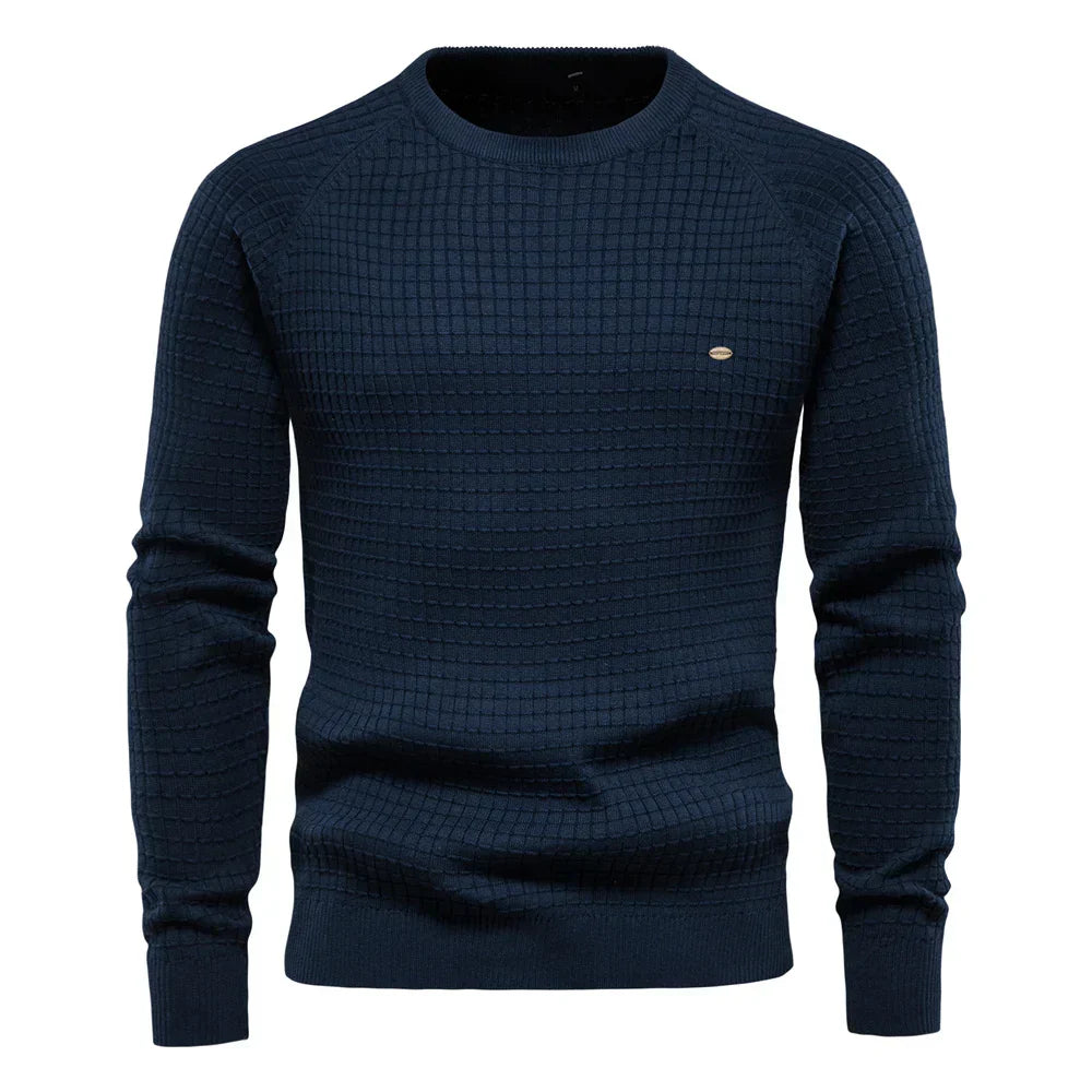 Eldon – Textured Knit Crewneck Sweater for Men