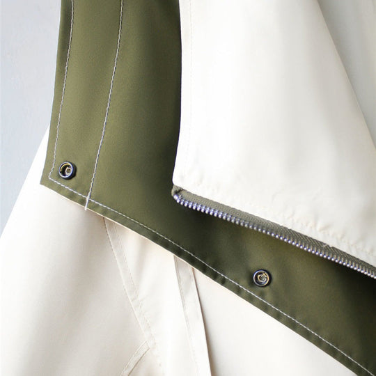 Lieselotte – Two-Tone Hooded A-Line Jacket for Women