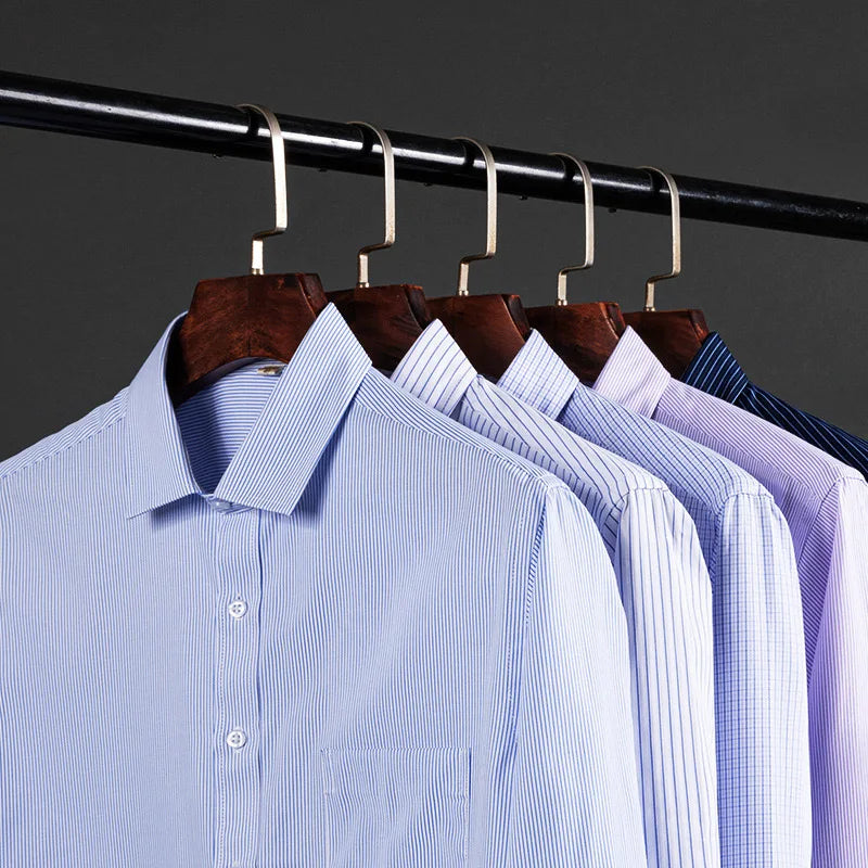 Stravero – Men’s Classic Striped Dress Shirt