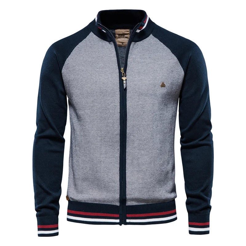 Mark – Colorblock Zip-Up Sweater for Men