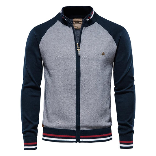 Mark – Colorblock Zip-Up Sweater for Men
