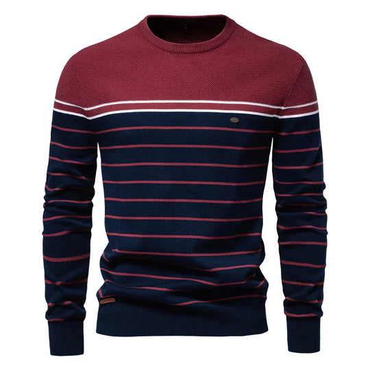 Jason – Striped Crewneck Sweater for Men