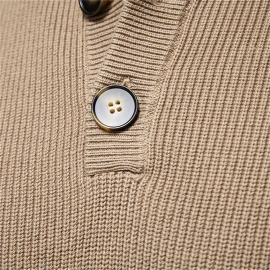 Alexander – Button-Collar Knit Sweater for Men