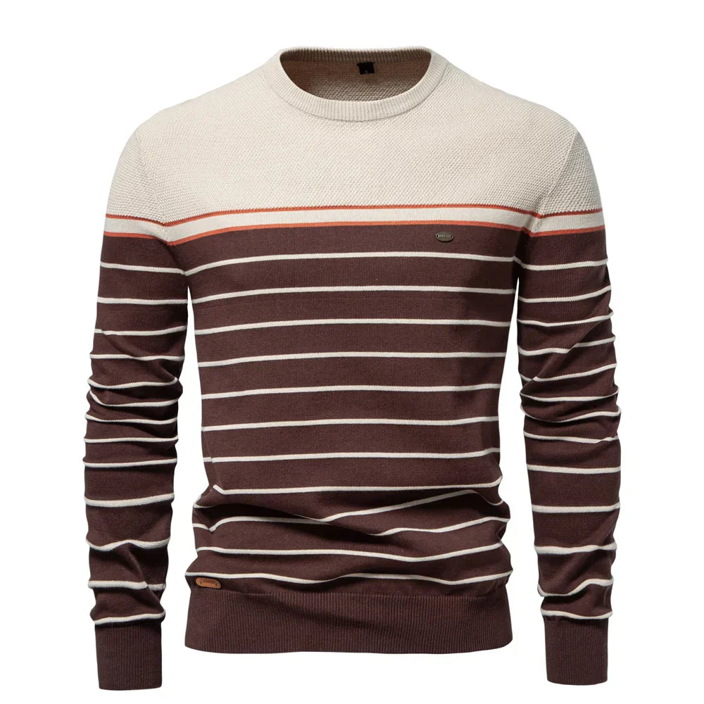Jason – Striped Crewneck Sweater for Men