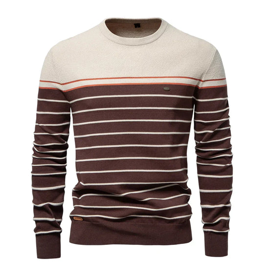 Jason – Striped Crewneck Sweater for Men