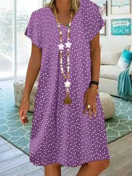 Mira – Polka Dot Button-Front Casual Dress