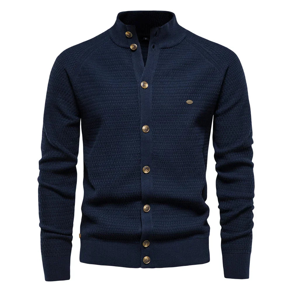 Callum – Button-Up Knit Cardigan for Men