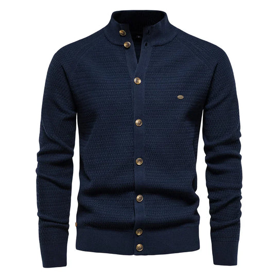 Callum – Button-Up Knit Cardigan for Men