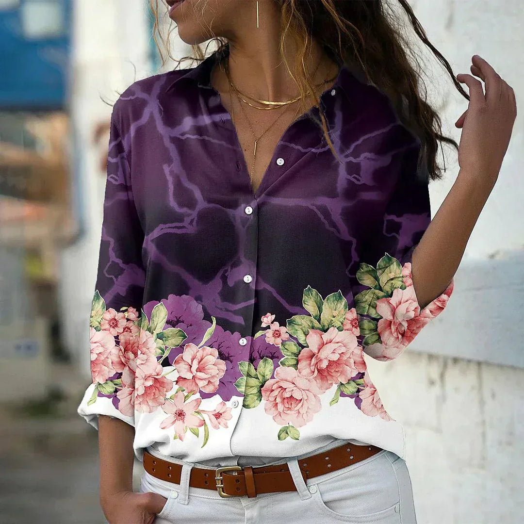 Viondra – BloomPrint Statement Shirt