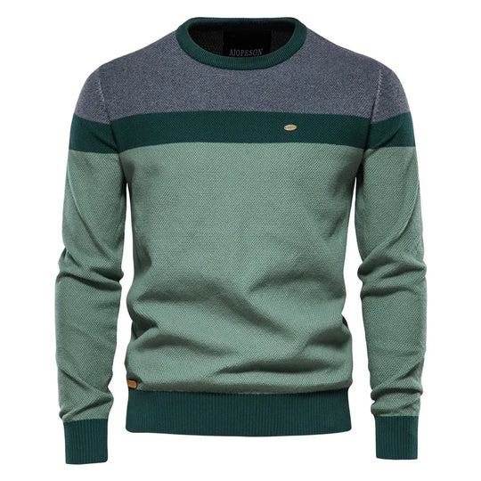 Mario – Colorblock Crewneck Sweater for Men