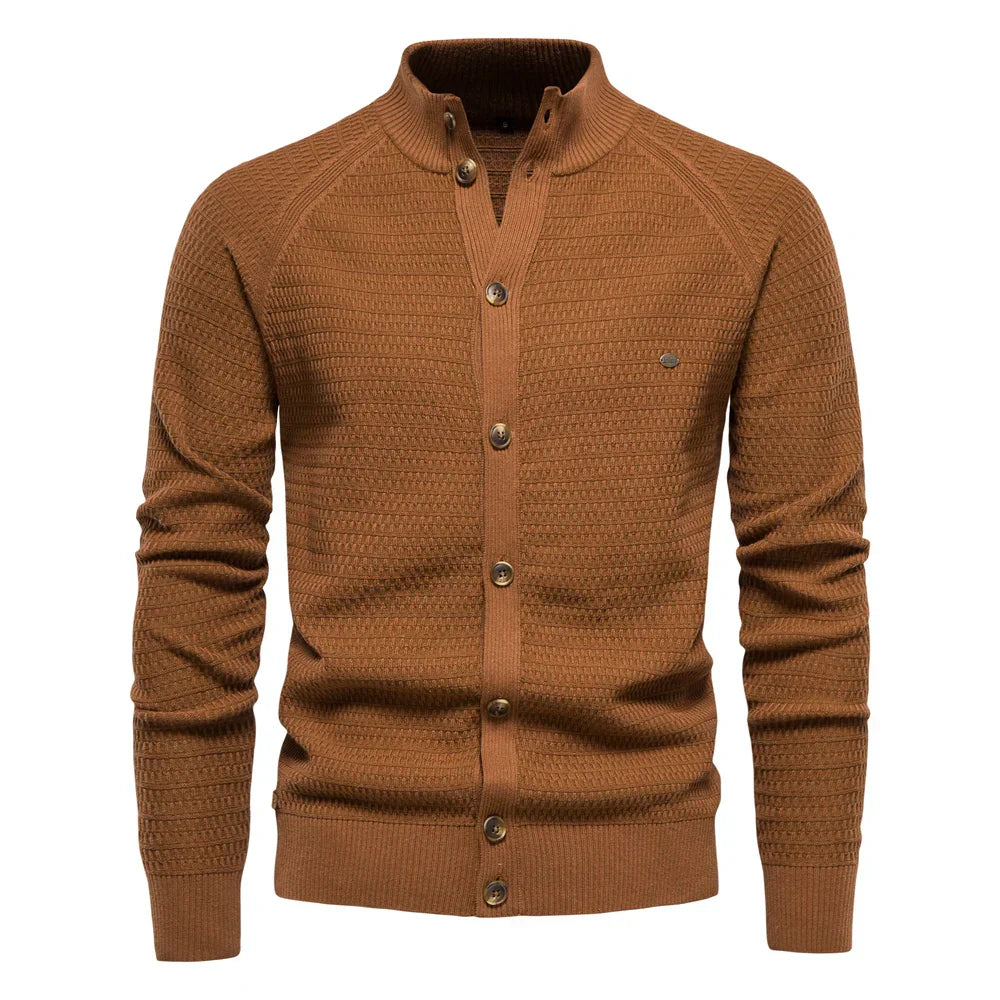 Callum – Button-Up Knit Cardigan for Men