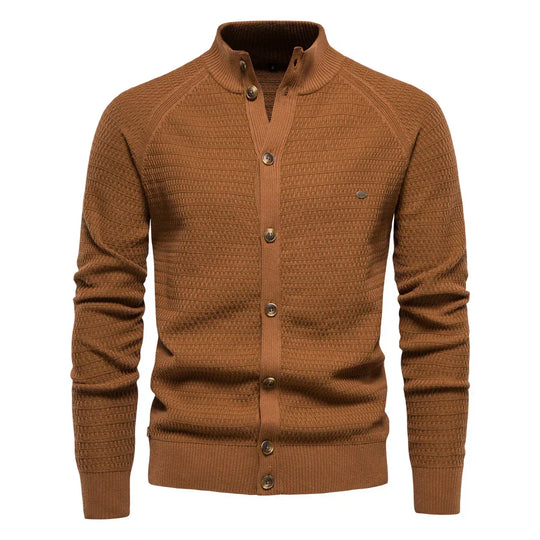 Callum – Button-Up Knit Cardigan for Men