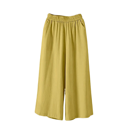 Evana – Breezy Wide-Leg Cotton Culottes for Women