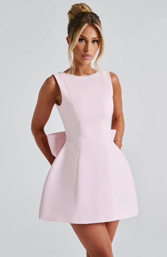 Luniva – Back Bow Mini Dress for Women