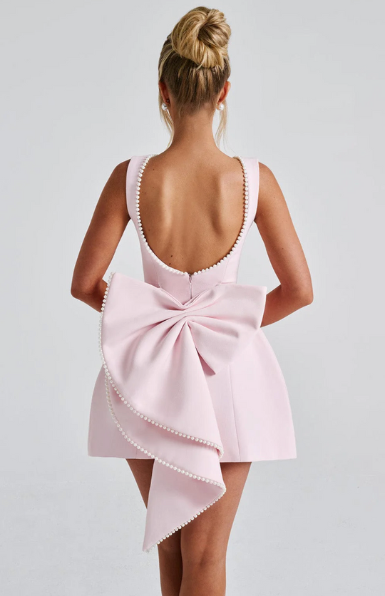 Luniva – Back Bow Mini Dress for Women