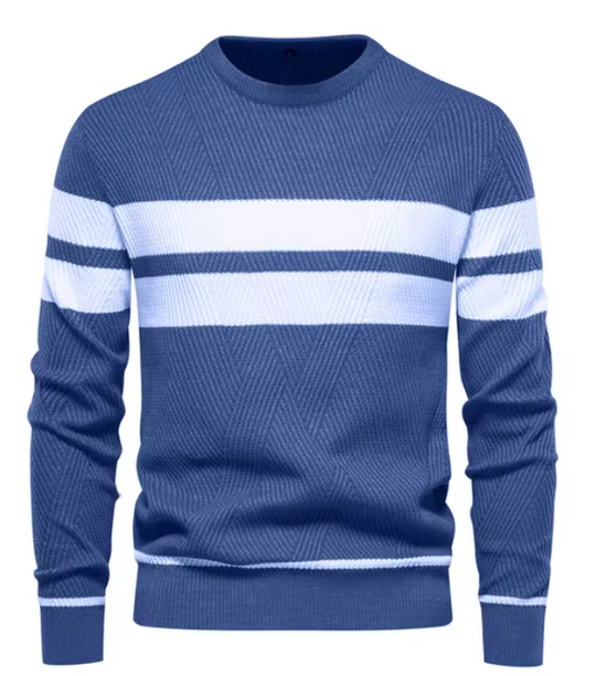 Darren – Striped Crewneck Sweater for Men