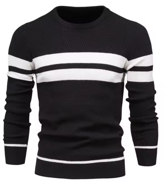 Darren – Striped Crewneck Sweater for Men