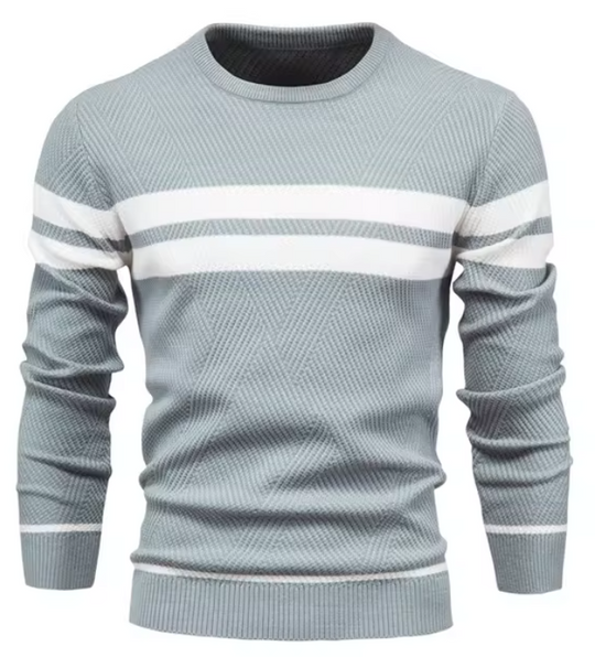 Darren – Striped Crewneck Sweater for Men