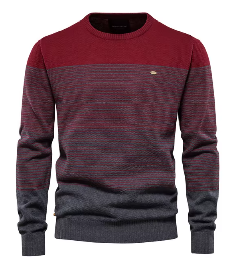 Jericho – Striped Colorblock Knit Sweater for Men