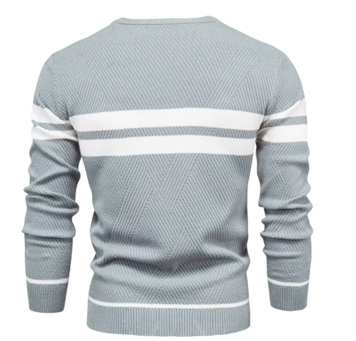 Darren – Striped Crewneck Sweater for Men