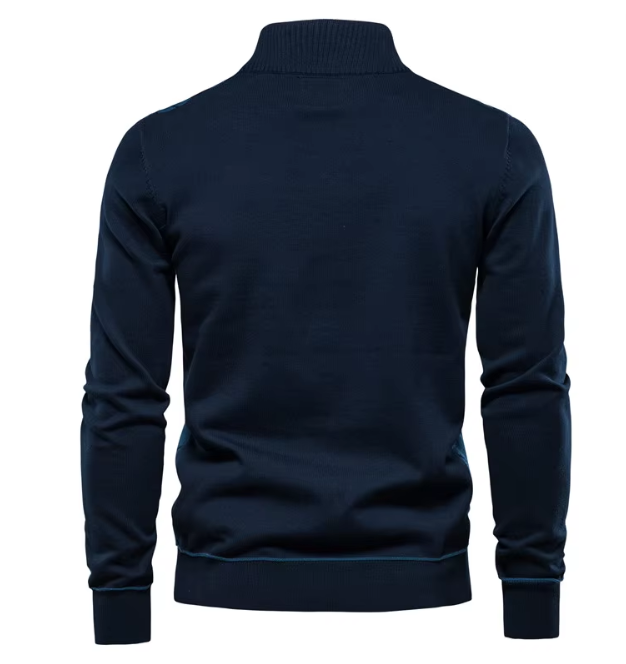 Darian – Argyle Zip Sweater for Men