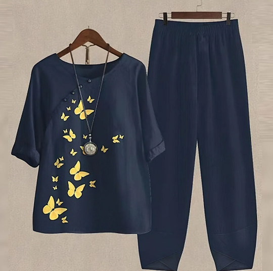 Serelise – Printed Cotton Lounge Set for Women