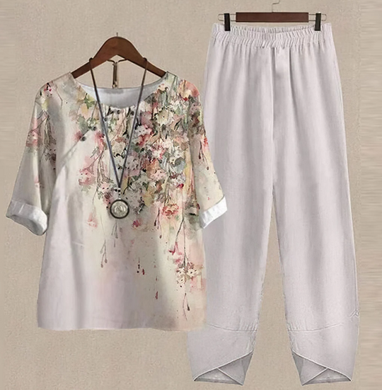 Serelise – Printed Cotton Lounge Set for Women
