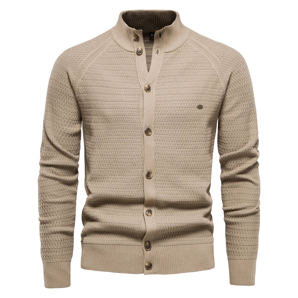 Callum – Button-Up Knit Cardigan for Men