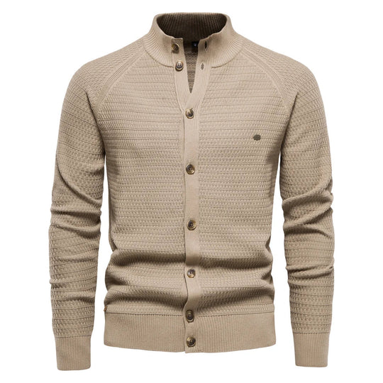 Callum – Button-Up Knit Cardigan for Men