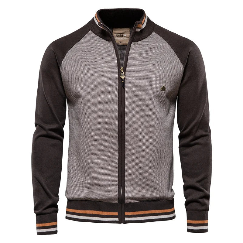 Mark – Colorblock Zip-Up Sweater for Men