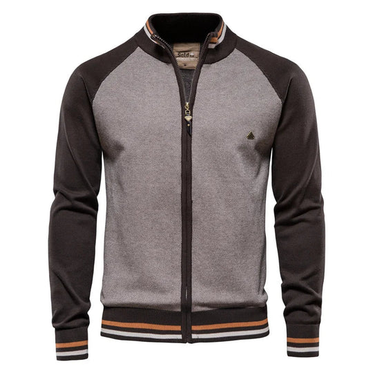 Mark – Colorblock Zip-Up Sweater for Men