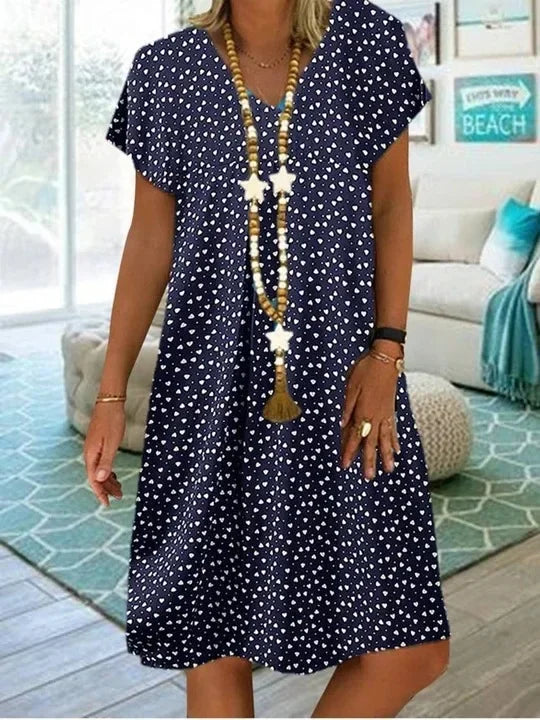 Mira – Polka Dot Button-Front Casual Dress