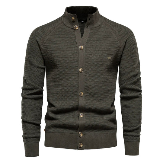 Callum – Button-Up Knit Cardigan for Men
