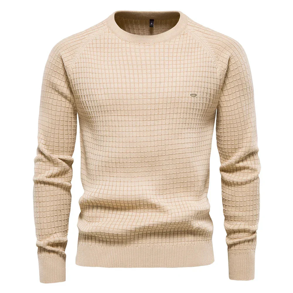 Eldon – Textured Knit Crewneck Sweater for Men