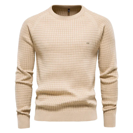 Eldon – Textured Knit Crewneck Sweater for Men