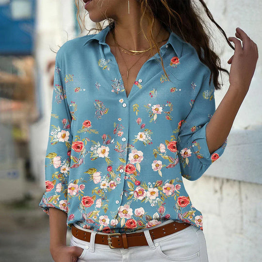 Viondra – BloomPrint Statement Shirt