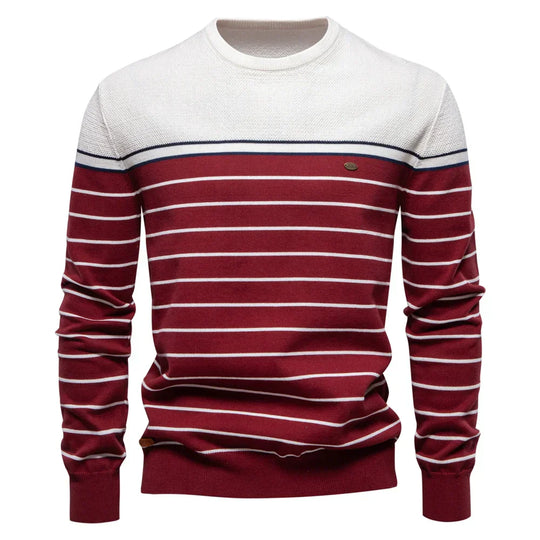 Jason – Striped Crewneck Sweater for Men