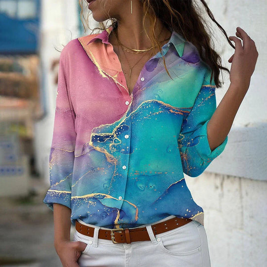 Viondra – BloomPrint Statement Shirt
