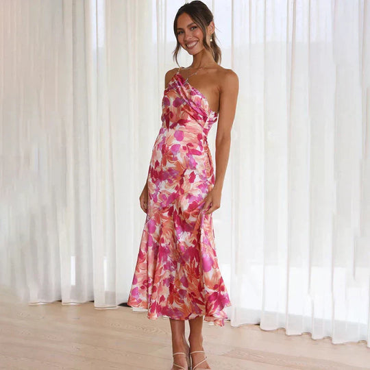Jaroslava – Asymmetric Bloom Midi Dress