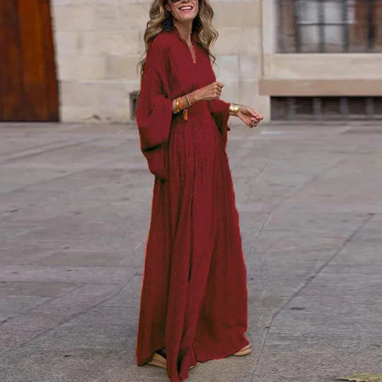 Crystal | Long dress with V-neck