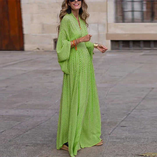 Crystal | Long dress with V-neck