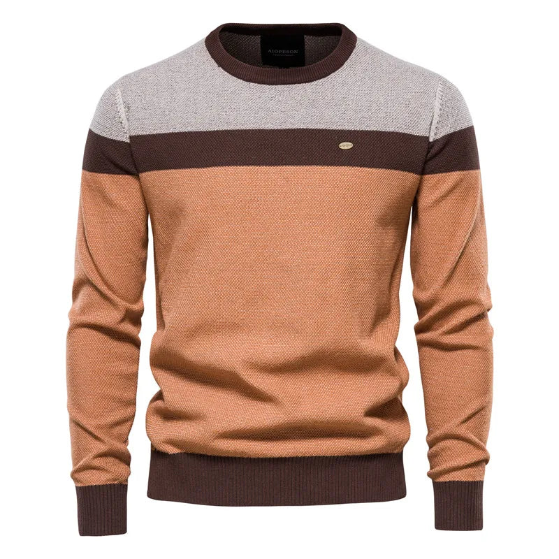 Mario – Colorblock Crewneck Sweater for Men