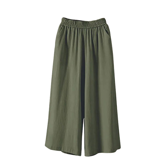 Evana – Breezy Wide-Leg Cotton Culottes for Women