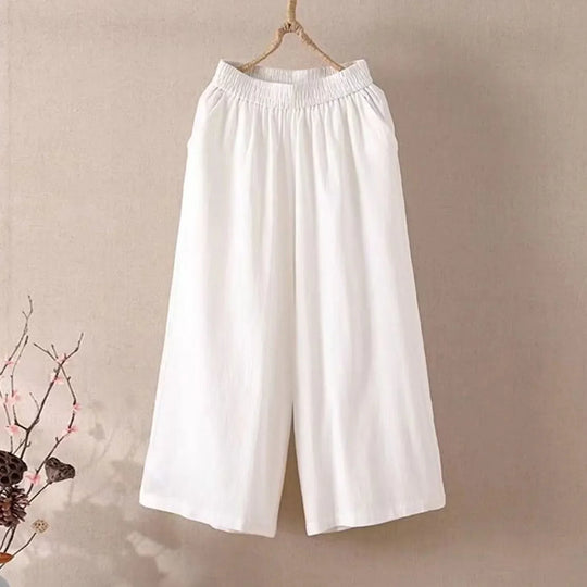 Evana – Breezy Wide-Leg Cotton Culottes for Women